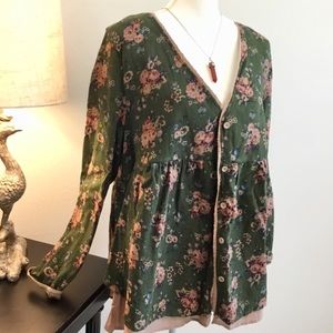 Flowy button down layering top